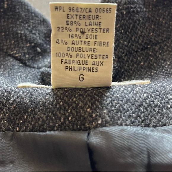 Eddie Bauer Vintage Gray Wool Silk Blend Jacket Double Zip Pockets Women’s Large - Picture 7 of 12